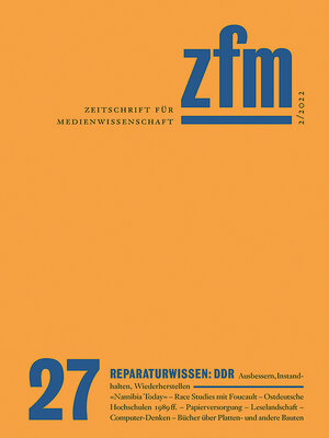 cover image of Zeitschrift für Medienwissenschaft 27